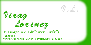 virag lorincz business card